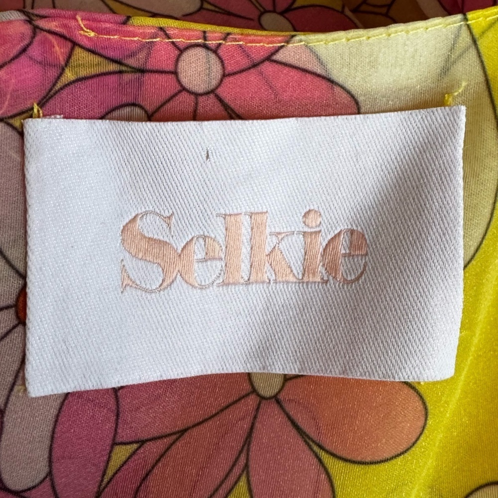 Selkie French Puff Midi Dress in Goldie Floral Print Small - Picture 10 of 11